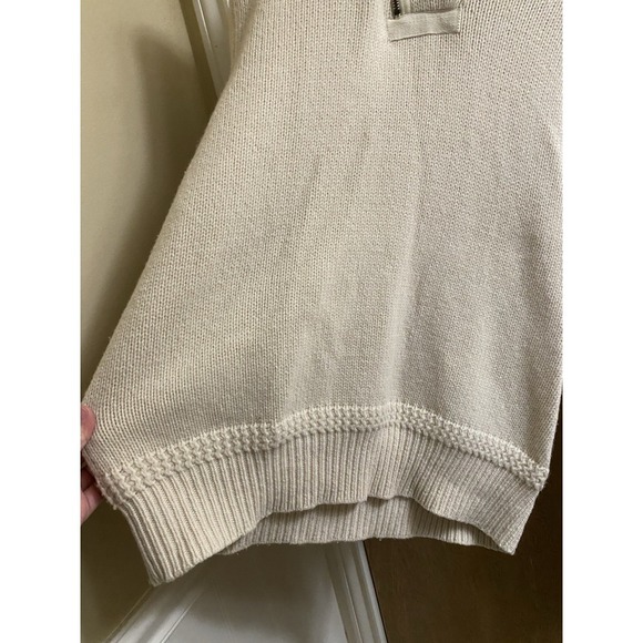 Vintage Polo Ralph Lauren 100% Lambs Wool Sweater Size L Asymmetrical Neck Zip - Picture 16 of 16